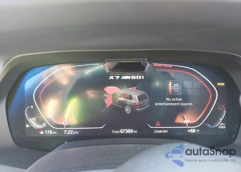 2021 BMW X7 M50I z USA, uszkodzony, nr VIN 5UXCX6C04M9E90131